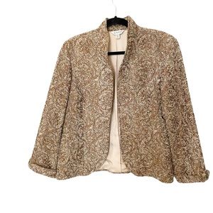 Austin Reed Womens Blazer Jacket 90s Textured Woven Lined Cuffed Sleeves Size 14
